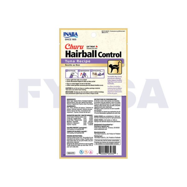 Churu Hairball Control receta de atún