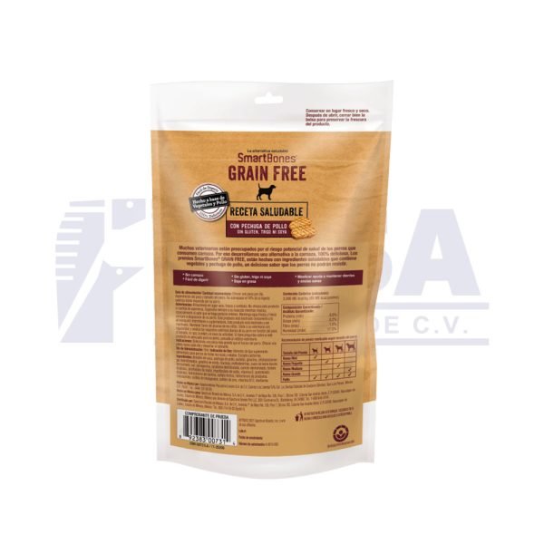 SmartBones grain free palitos de pollo sin artificiales