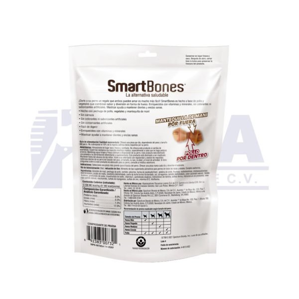 SmartBones huesos mini de mantequilla de maní sin artificiales