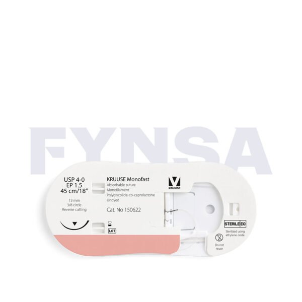 Sutura Monofast USP 4-0 de 45 cm con aguja de 13 mm